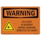 Signmission Safety Sign, OSHA WARNING, 7" Height, 10" Width, UV Light Hazard Avoid Looking, Landscape OS-WS-D-710-L-12446 - alternate 1